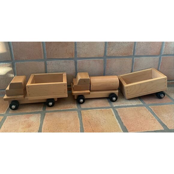 3 Vtg Community Rifton N.Y. Maple Wood Dump Fuel Truck SET - Picture 1 of 9